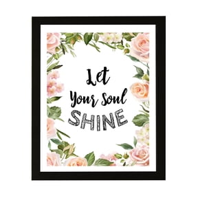 Designs ByLITA Let Your Soul Shine, 5 x 7 Wall Print Inspirational (Unframed) | Motivational Home Decor