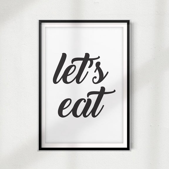 Designs ByLITA Let's Eat 8" x 10" UNFRAMED Print Home Décor, Kitchen Quote Wall Art