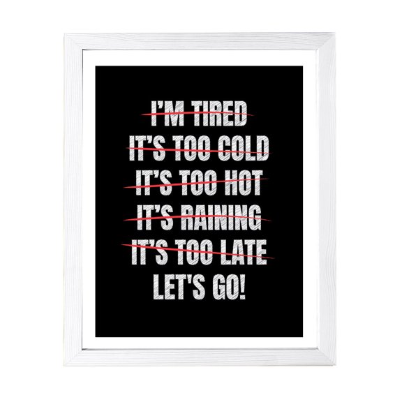 Designs ByLITA Let's Go!, 11 x 14 White Wall Print (Framed)