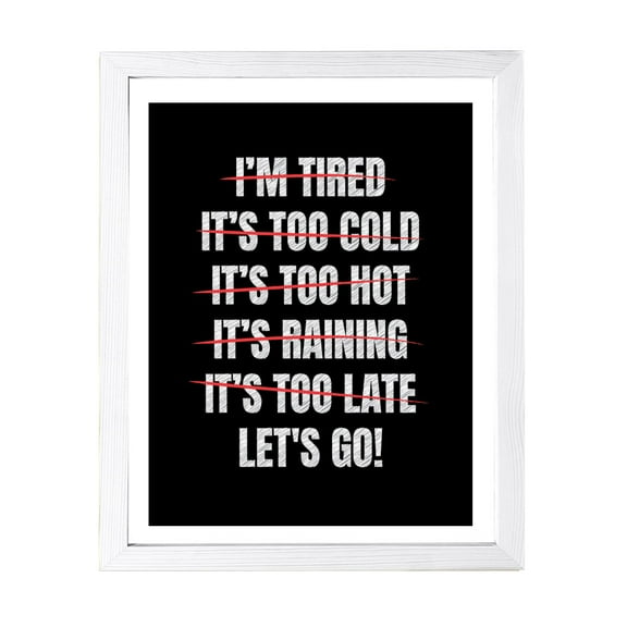 Designs ByLITA Let's Go!, 5 x 7 White Wall Print (Framed)
