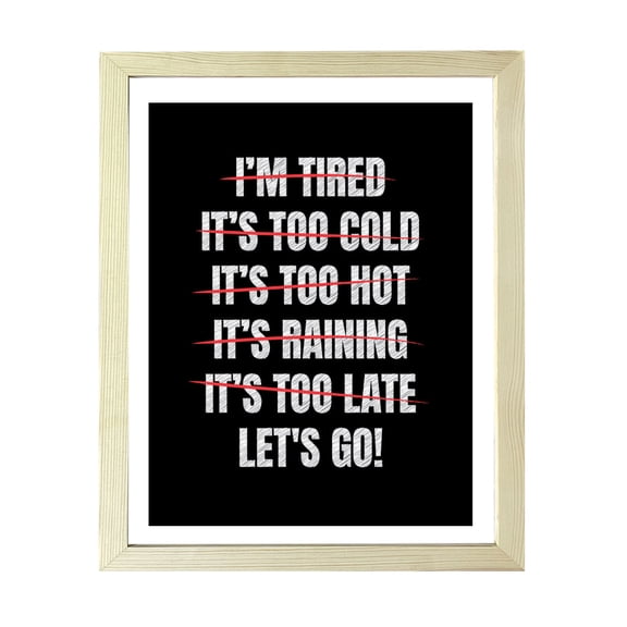 Designs ByLITA Let's Go!, 5 x 7 Wooden Wall Print (Framed)