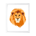 thumbnail image 1 of Designs ByLITA Lion, 11 x 14 White Wall Print Animals (Framed) | Family Presents | Bedroom | Stylish Kindergarten Decor, 1 of 4