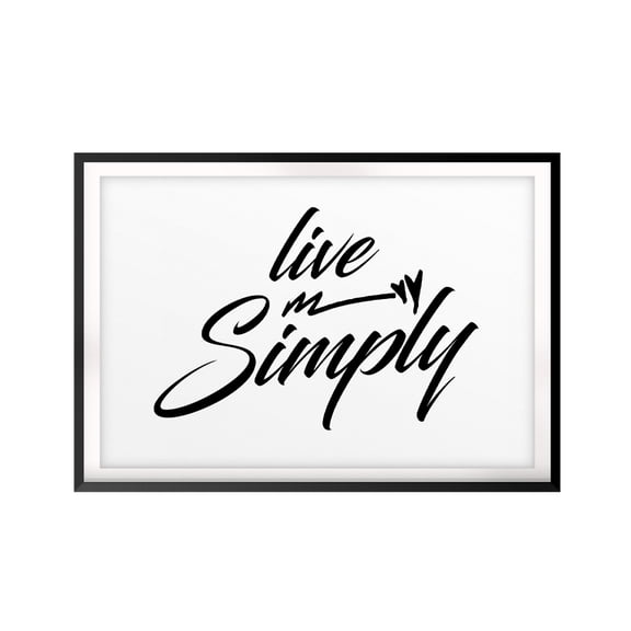 Designs ByLITA Live Simply 5 x 7 UNFRAMED Print Cute Typography Wall Art