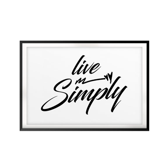 Designs ByLITA Live Simply 8 x 10 UNFRAMED Print Cute Typography Wall Art