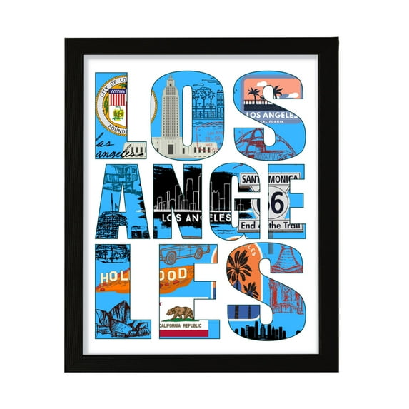 Designs ByLITA Los Angeles, California, 5 x 7 Wall Print (Unframed) | American Cities Stylish Home Decoration