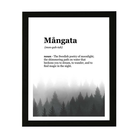 Designs ByLITA Mångata Dictionary Definition Forest Design, 5 x 7 Wall Print (Unframed) | Inspirational Modern Art Decoration