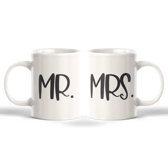 Designs ByLITA Mr. & Mrs. (2 Pack) 11oz Plastic Coffee Mug