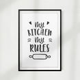 thumbnail image 1 of Designs ByLITA My Kitchen My Rules 5" x 7" UNFRAMED Print Home Décor, Kitchen Quote Wall Art, 1 of 1