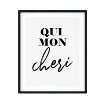 Designs ByLITA Oui Mon Cheri 11 x 14 UNFRAMED Print Cute Typography Wall Art