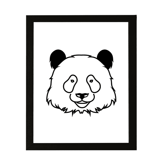 Designs ByLITA Panda Outlined version, 8 x 10 Wall Print Animals (Unframed) | Family Presents | Bedroom | Stylish Kindergarten Decor