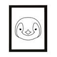 thumbnail image 1 of Designs ByLITA Penguin, 8 x 10 Black Wall Print (Framed) | Family Presents | Bedroom | Stylish Kindergarten Decor, 1 of 4