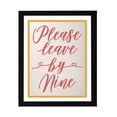 thumbnail image 1 of Designs ByLITA Please Leave By Nine, 5 x 7 Black Wall Print (Framed) | Funky Home Décor, 1 of 6