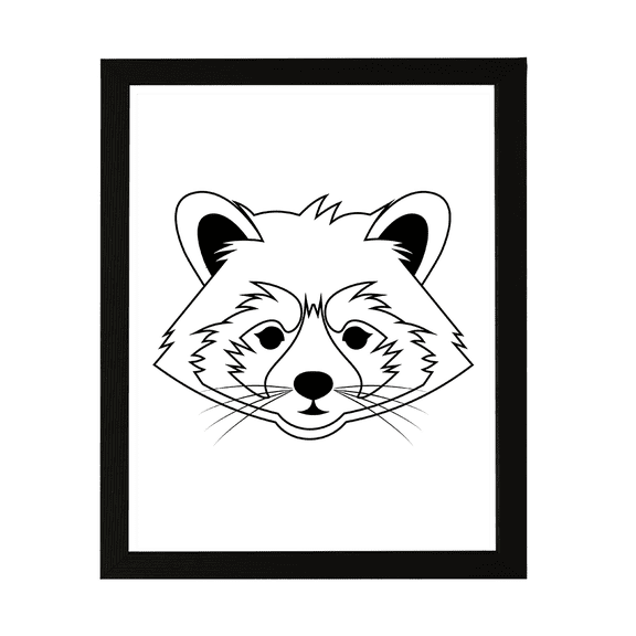 Designs ByLITA Red Panda Outlined version, 8 x 10 Wall Print Animals (Unframed) | Family Presents | Bedroom | Stylish Kindergarten Decor