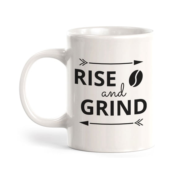 Designs ByLITA Rise and Grind Office Workspace Home Family 11oz Plastic Coffee Mug