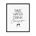 thumbnail image 1 of Designs ByLITA Save Water Drink Champagne 5 x 7 UNFRAMED Print Kitchen Bar Wall Art, 1 of 3