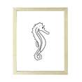 thumbnail image 1 of Designs ByLITA Seahorse Outlined version, 8 x 10 Wooden Wall Print Animals (Framed) | Family Presents | Bedroom | Stylish Kindergarten Decor, 1 of 4
