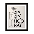 thumbnail image 1 of Designs ByLITA Sip, Sip, Hooray!, 11 x 14 Wall Print Inspirational (Unframed) | Retro Bar Decoration, 1 of 5
