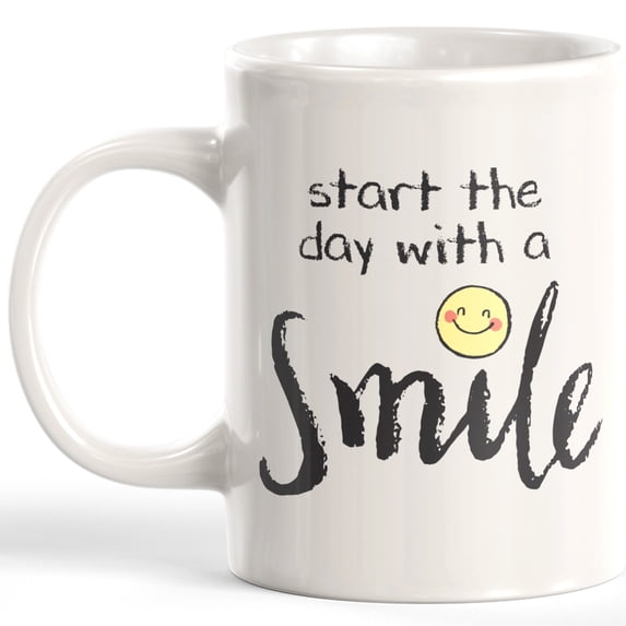 Designs ByLITA Start The Day With A Smile 11oz Plastic Coffee Mug