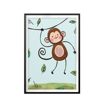 Designs ByLITA Stick Monkey 5 x 7 UNFRAMED Print Kids Wall Art