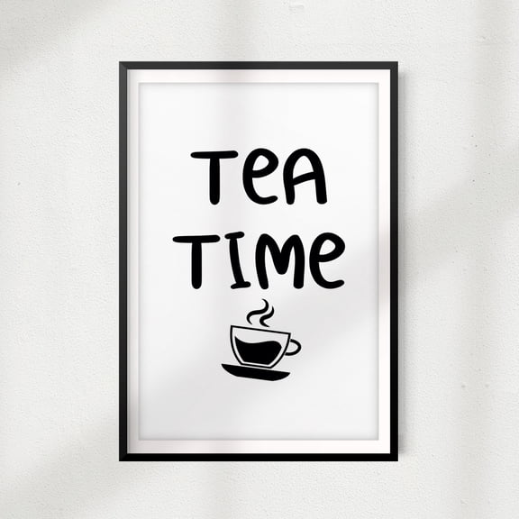 Designs ByLITA Tea Time 5" x 7" UNFRAMED Print Home Décor, Coffee Wall Art
