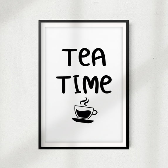 Designs ByLITA Tea Time 5" x 7" UNFRAMED Print Home Décor, Coffee Wall Art