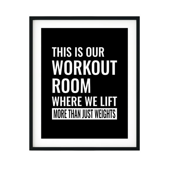 Designs ByLITA This Is Our Workout Room Where We Lift More Than Just Weights, 5 x 7 Wall Print (Unframed) | Working Out Room | Couples Decoration