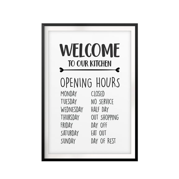 Designs ByLITA Welcome To Our Kitchen 11x14 UNFRAMED Print | Kitchen Decor Wall Art for Stylish Home