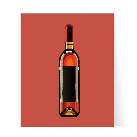 Designs ByLITA Wine Bottle, 5 x 7 Wall Print (Unframed) | Home Decor