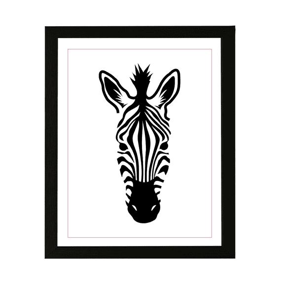 Designs ByLITA Zebra Outlined version, 11 x 14 Wall Print Animals (Unframed) | Family Presents | Bedroom | Stylish Kindergarten Decor