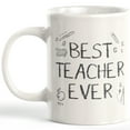 thumbnail image 1 of Designs ByLita 11 oz Best Teacher Ever White Plastic Coffee Mug, 1 of 2