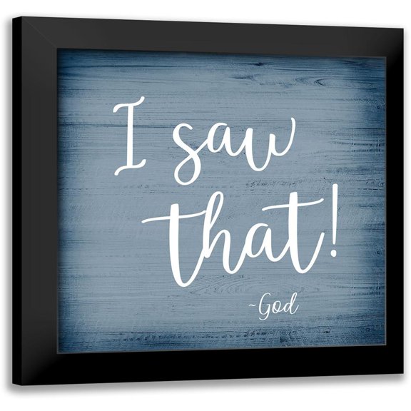 Designs, CAD 12x12 Black Modern Framed Museum Art Print Titled - I Saw That