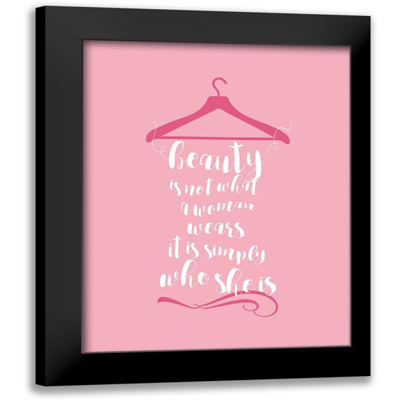 Designs, CAD 12x14 Black Modern Framed Museum Art Print Titled - Beauty in Pink