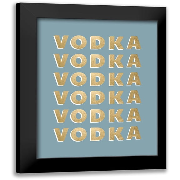 Designs, CAD 12x14 Black Modern Framed Museum Art Print Titled - Vodka