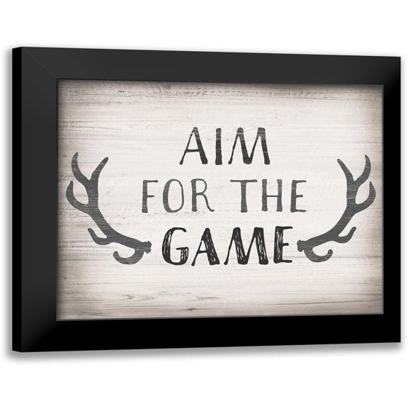Designs, CAD 14x12 Black Modern Framed Museum Art Print Titled - Aim Game