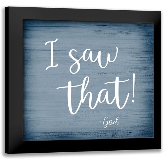 Designs, CAD 20x20 Black Modern Framed Museum Art Print Titled - I Saw That