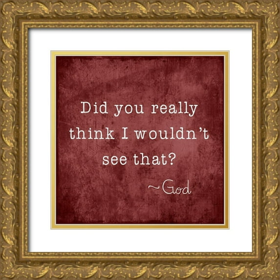 Designs, CAD 26x26 Gold Ornate Wood Framed with Double Matting Museum Art Print Titled - See That