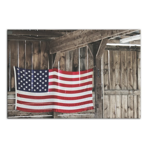 Creative Products American Flag Barn 20x30 Canvas Wall Art