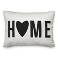 thumbnail image 1 of Creative Products Home Heart Black 14x20 Spun Poly Pillow, 1 of 2