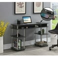 thumbnail image 1 of Designs2Go 30 inches Tall No Tools Student Desk with Charging Station and Shelves, Charcoal Gray, 1 of 9