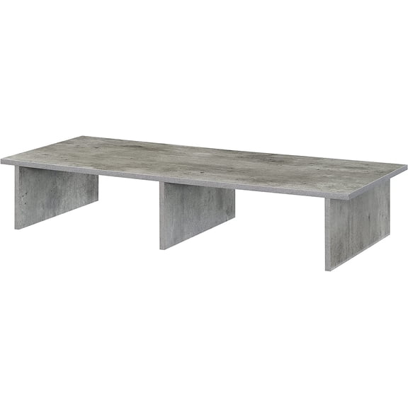 Designs2Go 42" Wide TV Riser for TVs up to 46" - Contemporary Stand for Living Room, Office, Den - Faux Birch, Monitor/Laptop Lift