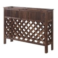 thumbnail image 1 of Designs2Go 48" Patio Planter in Weathered Cedar Cinnamon Wood Finish, 1 of 3