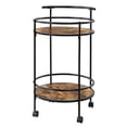 thumbnail image 1 of Designs2Go Charlie Serving Bar Cart in Walnut Wood Finish and Black Metal Frame, 1 of 9