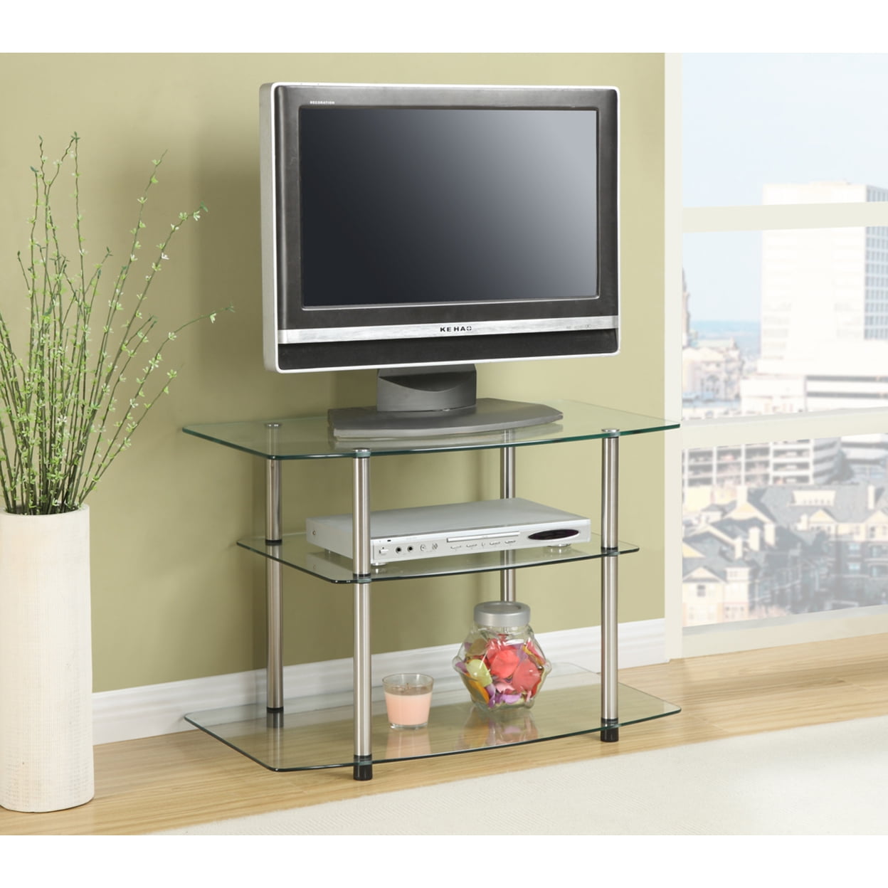 Designs2Go Classic Glass TV Stand - image 1 of 4