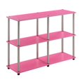 thumbnail image 1 of Convenience Concepts Designs2Go 30" Tall No-Tools Console Table with Shelves, Pink Wood Finish, 1 of 6