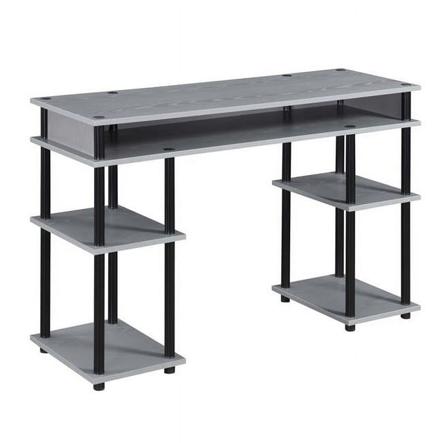 Designs2Go No Tools Student Desk, Gray & Black
