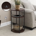 thumbnail image 1 of Convenience Concepts Designs2Go Simon 3 Tier End Table with USB Ports, Espresso/Black, 1 of 8