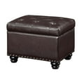 thumbnail image 1 of Designs4Comfort 5th Avenue Storage Ottoman in Espresso Faux Leather, 1 of 15