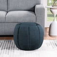 thumbnail image 1 of Convenience Concepts Designs4Comfort Daisy Storage Ottoman with Reversible Tray Lid, Dark Blue Fabric, 1 of 10