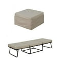 thumbnail image 1 of Designs4Comfort Folding Bed Ottoman - Soft Beige Fabric, 1 of 1