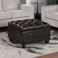 thumbnail image 1 of Designs4Comfort Herald Ottoman Coffee Table with Storage in Espresso Fabric, 1 of 6